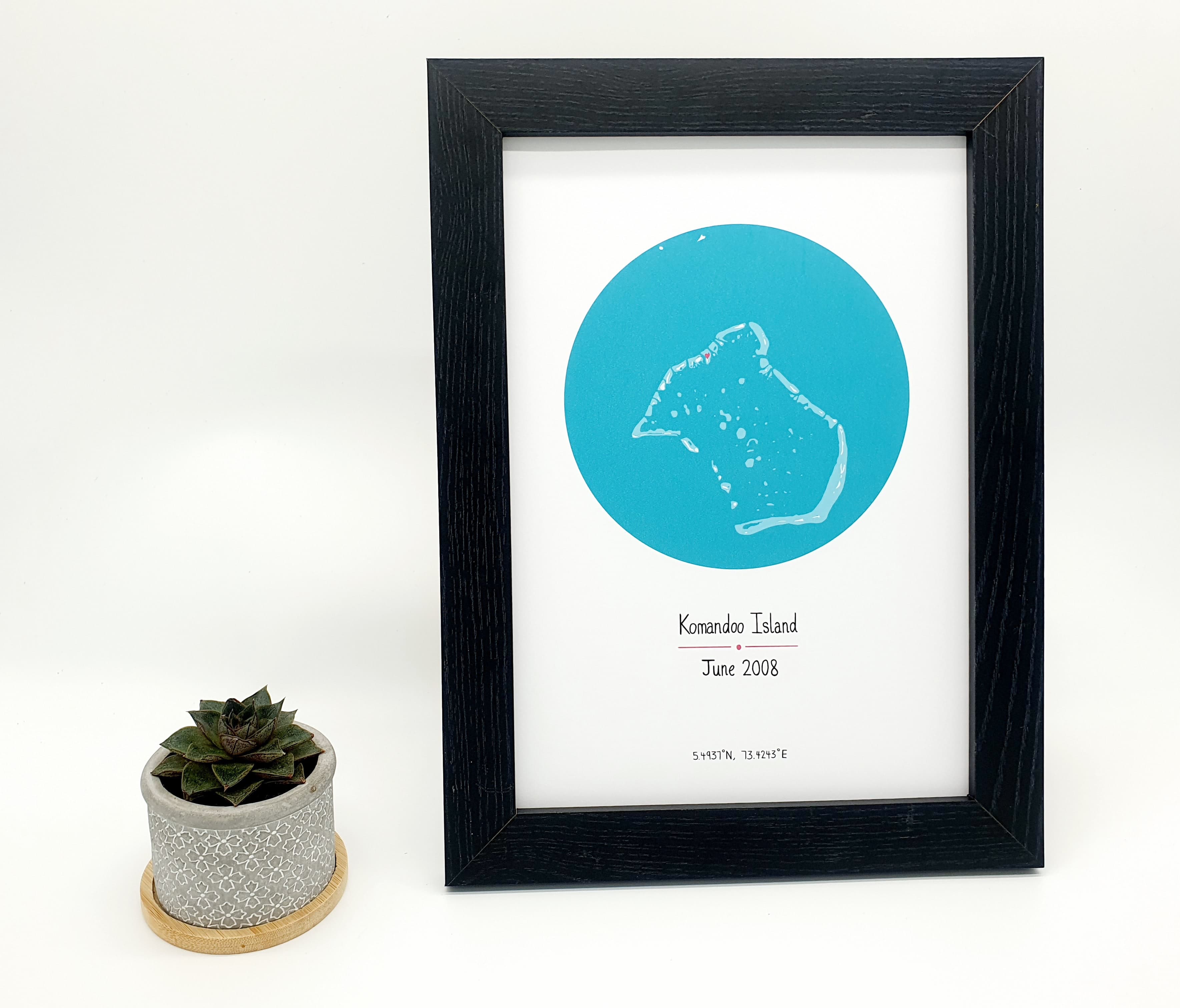 Komandoo Honeymoon Map Print
