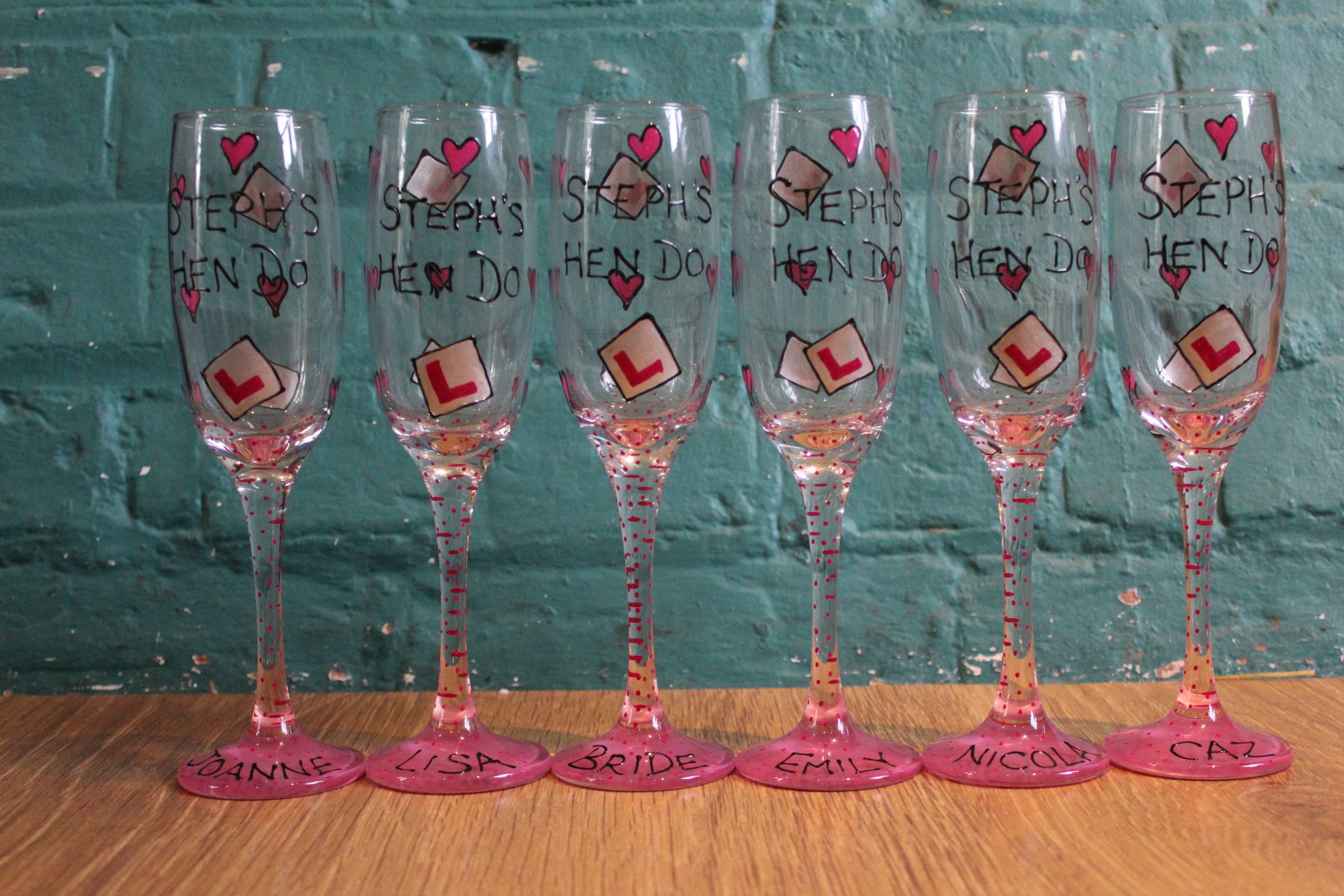 L Plate - Hen Party Glasses