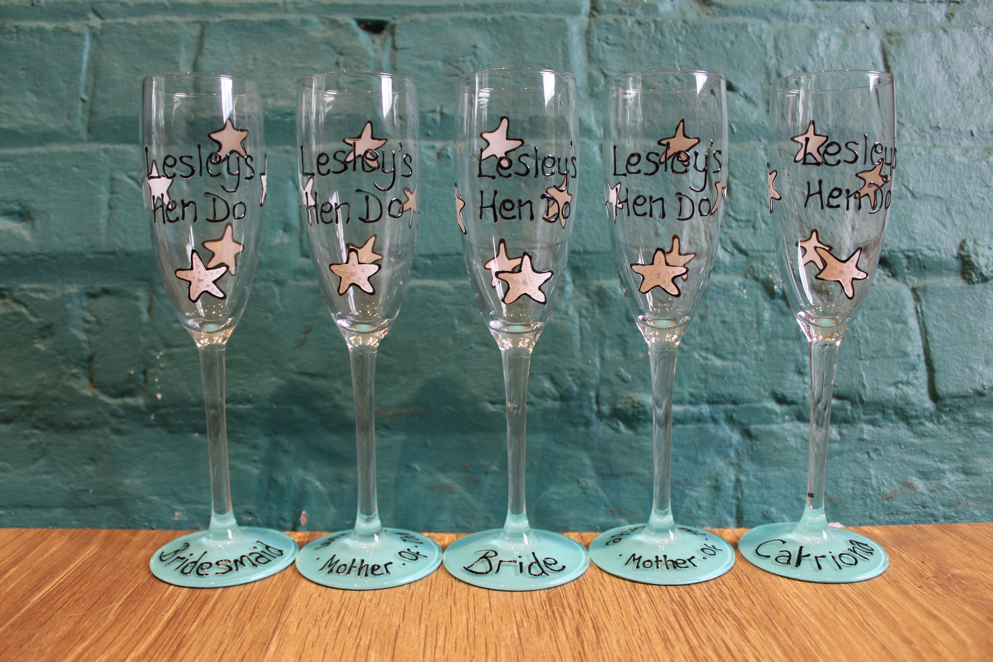 Star Fish Hen Party Glasses