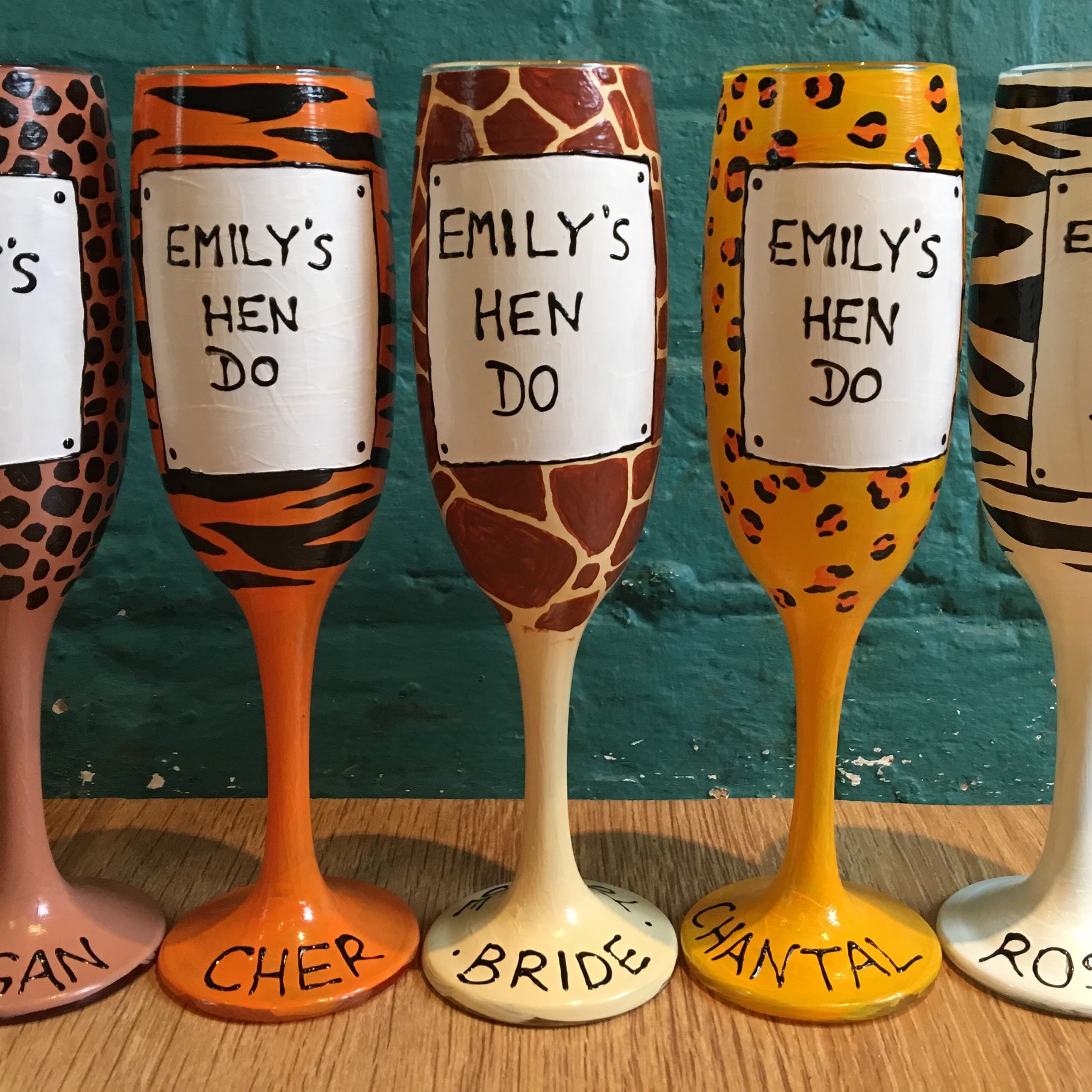 Safari Hen Do Glasses
