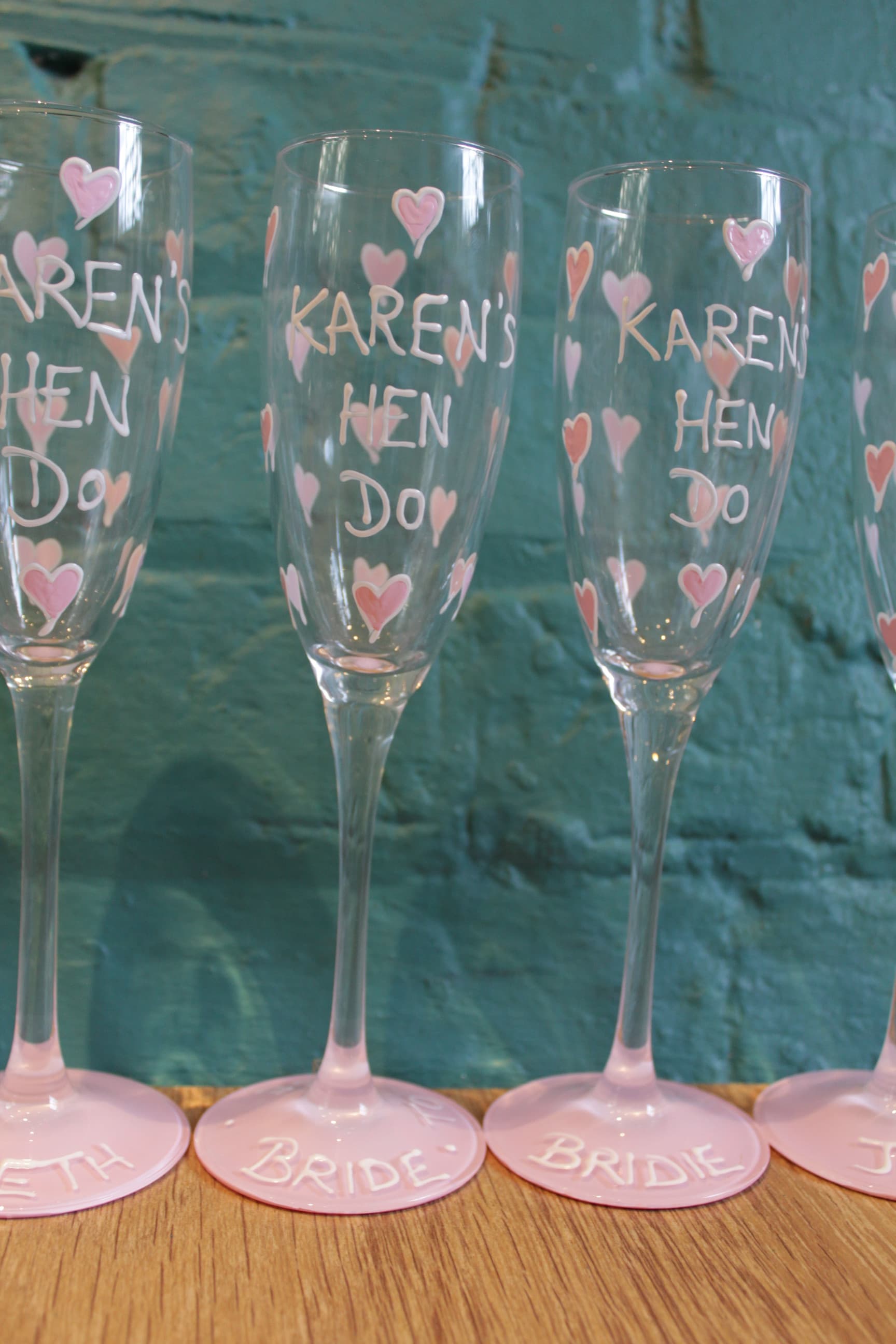 Pastel Pink Heart - Hen Party Glasses